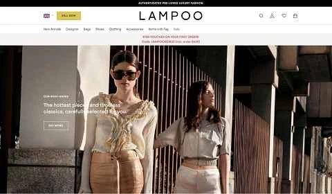 Lampoo UK公式サイト、イタリアの中古高級品プラットフォーム