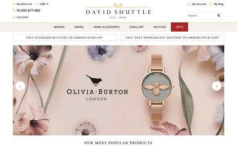 David Shuttle - 英国のジュエリー、時計、ホームギフトのブティック