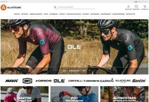 All4Cycling公式サイト：イタリアの自転車用品オンラインショッピングサイト
