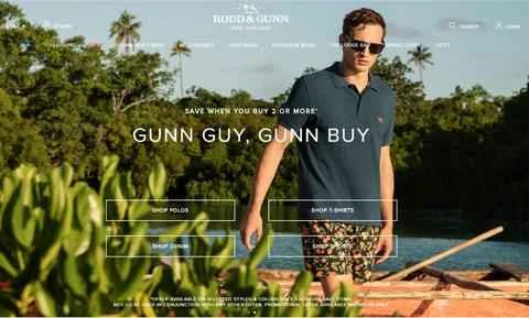 ニュージーランドの高級衣料ブランド、Rodd & Gunn が米国のウェブサイトに公式に掲載されました。