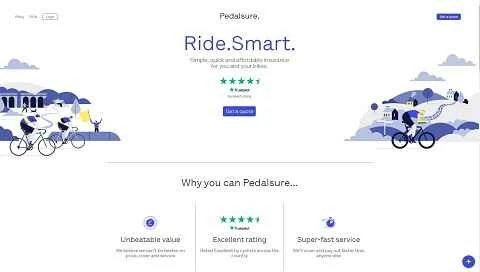 PedalSure UK 自転車保険ウェブサイト