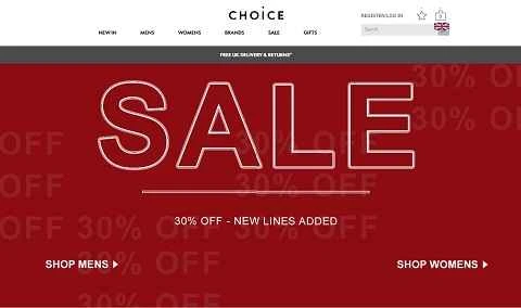 イギリスの衣料品ブランド、チョイスストア。