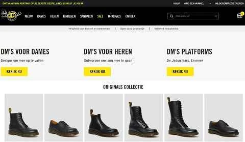 Dr. Martens オランダ公式ウェブサイト、Dr. Martens イギリスのワークシューズブランド