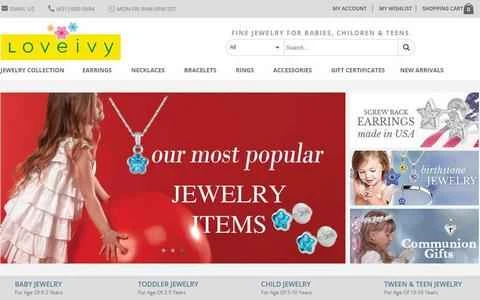 アメリカの子供用ジュエリーショップ「Loveivy」公式サイト