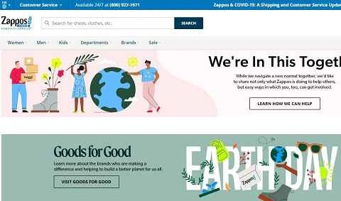 アメリカの有名なオンライン靴店、ザッポス