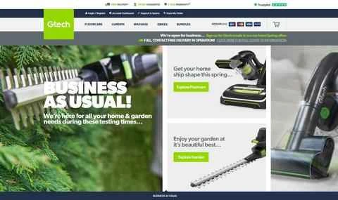 Gtech公式サイト：イギリスのガーデニング製品ブランド