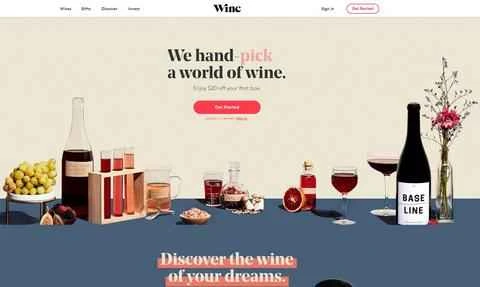 WinC公式サイト、アメリカのワインショッピングサイト