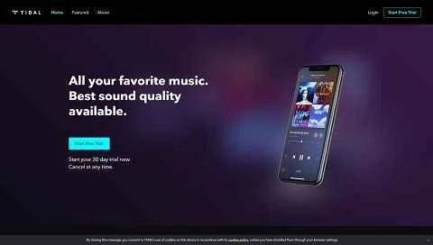TIDAL（グローバル）サブスクリプション型音楽ストリーミングサービスプラットフォーム