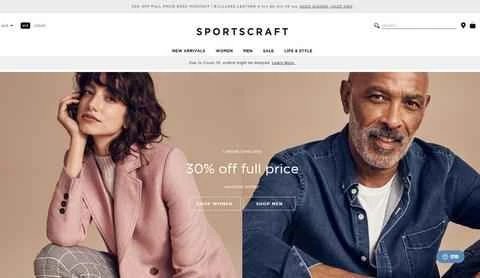 オーストラリアのファッションデザインブランド、Sportscraftの公式サイト