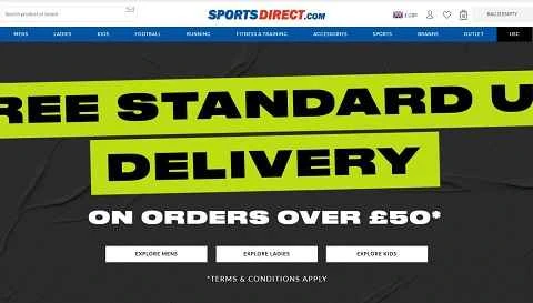 英国を拠点とするスポーツアパレル小売業者、Sports Direct。