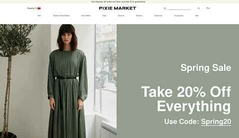 Pixie Market公式サイト：アメリカのファッションブランドショッピングサイト