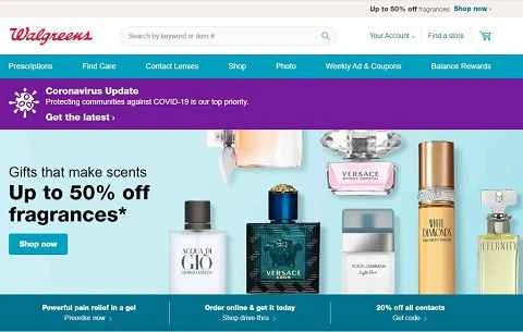 ウォルグリーンの公式ウェブサイト、米国の薬局