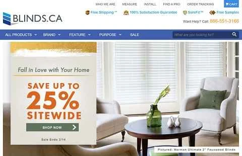 ブラインド公式サイト：アメリカ最大のカスタムカーテンウェブサイト