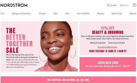 ノードストローム米国百貨店オンラインストア