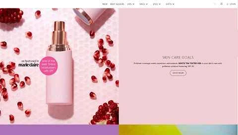 アメリカのメイクアップとスキンケアブランドのウェブサイト、Winky Lux