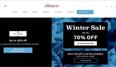フランスの世界的に有名なオンラインアイウェアストア、Otticanet。