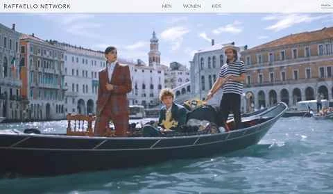 ラファエロネットワークUK公式サイト、イタリアファッションウェブサイト
