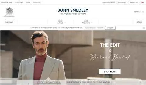 英国のニットウェア専門家、ジョン・スメドレー。