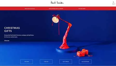 英国の国宝級ファッションブランド、ポール・スミスのウェブサイト
