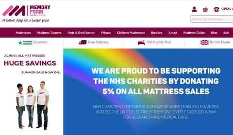 英国を拠点とする低反発マットレスブランド、Memory Foam Warehouse。