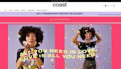 イギリスの衣料ブランド、Coastの公式サイト。