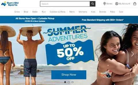 Sun & Ski公式サイト、アメリカのアウトドア用品店、1ページ目 Sun & Ski官网 美国户外运动装备商店 第1张
