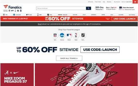 Fanatics US公式認定スポーツ用品店