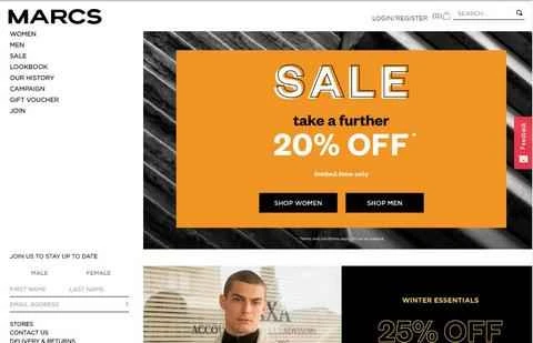 Marcs公式サイト、オーストラリアの衣料品、靴、バッグのオンラインショッピングサイト