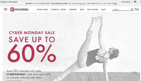 アメリカのヨガアクセサリーブランド「Manduka」の公式サイト。