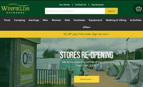 Winfields Outdoors 英国公式アウトドア用品ウェブサイト