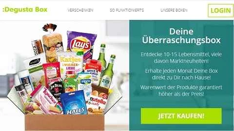 Degusta Box Germany 公式ウェブサイト（ドイツのスナック＆飲料ウェブサイト）