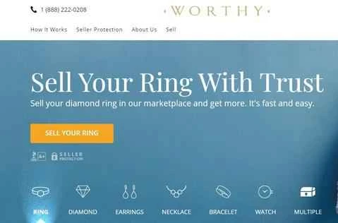 Worthy の公式ウェブサイトは、米国の中古ジュエリー取引プラットフォームです。