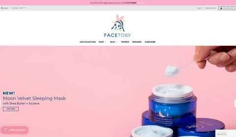 FaceTory公式サイト 米国版 月額フェイスマスク定期便