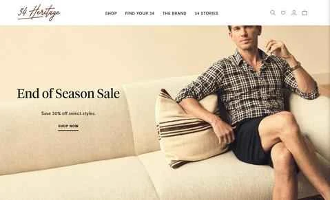 34 Heritage Canada 公式サイト: アメリカのプレミアムデニムブランド