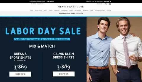 米国の紳士服小売業者、Mens Wearhouse。