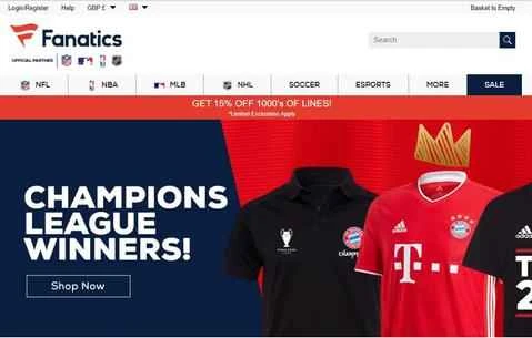 Fanatics UK公式スポーツパートナー