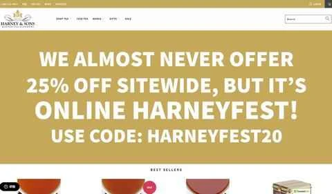 Harney & Sons USウェブサイト: 世界のプレミアムティー