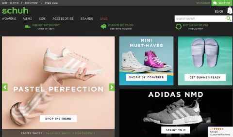 Schuhの公式サイト - 英国の有名なオンライン靴小売業者