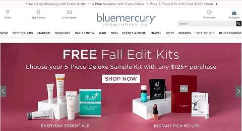 米国の高級ビューティーサイト、Bluemercury 公式サイト。