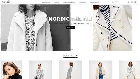 フランスのデザイナーブランド、Claudie Pierlotの婦人服ウェブサイト