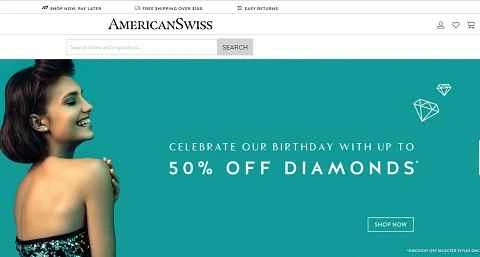 オーストラリアの有名なジュエリーとアクセサリーのブランドウェブサイト、American Swiss