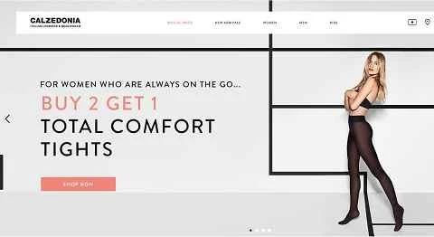 イタリアの婦人服ブランド Calzedonia SpA は、米国のウェブサイトで購入できます。