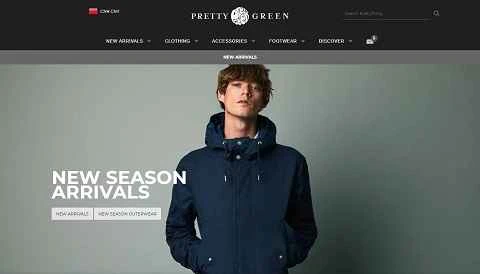 Pretty Green公式サイト（イギリスのファッションブランドウェブサイト）
