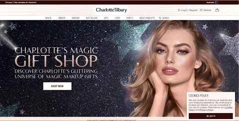 Charlotte Tilbury AU、オーストラリアの美容ウェブサイト