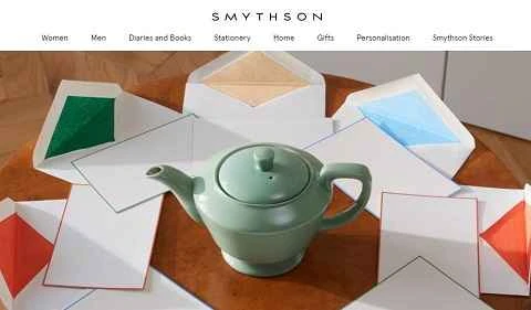 英国の高級文具と革製アクセサリーのオンラインストア、スマイソン。