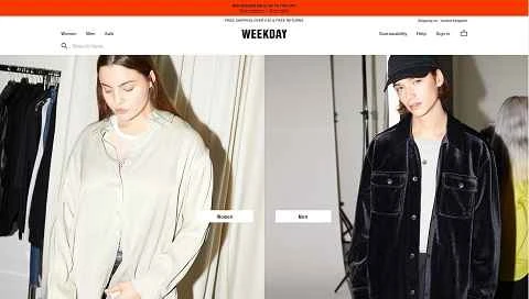 Weekday HMグループのメンズ・レディースカジュアルウェアブランドの公式サイト