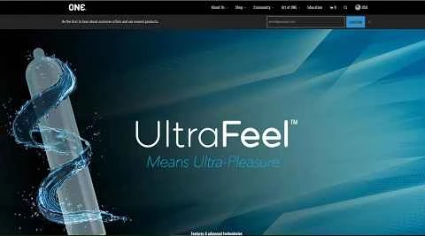 米国の成人向け健康ウェブサイト「ONE Condoms」の 1 ページ目。 ONE Condoms 美国成人保健网站 第1张