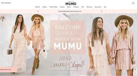 アメリカの流行の女性服のウェブサイト「Show Me Your Mumu」。