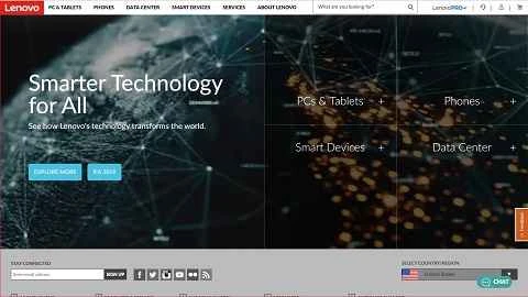 Lenovo USAのウェブサイト