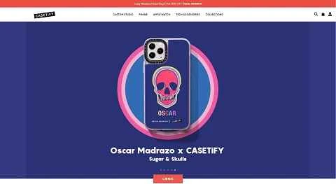 Casetify は、米国を拠点とする電子アクセサリのウェブサイトです。